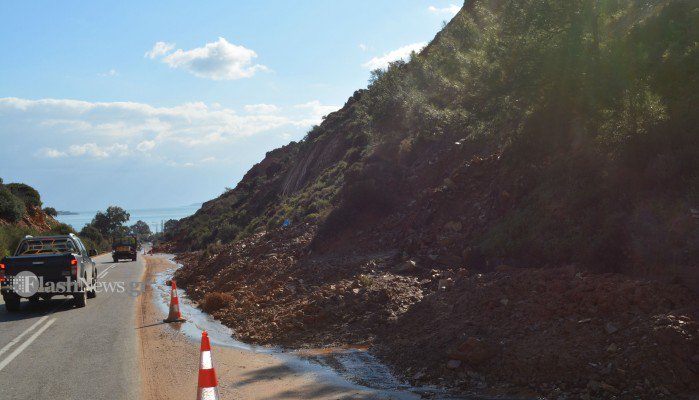 Και άλλη κατολίσθηση στον ΒΟΑΚ - Από το ένα ρεύμα η κυκλοφορία στο Πλατάνι