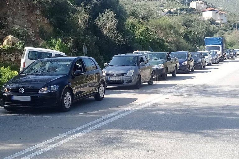 Έκλεισε για λίγο η εθνική Χανίων - Ρεθύμνου (φωτο)