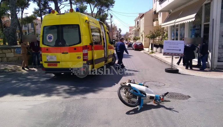 Χανιά: Συγκρούστηκε αυτοκίνητο με μηχανάκι (φωτο)
