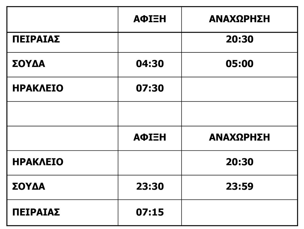 Τροποποιήσεις στα δρομολόγια Χανίων – Ηρακλείου από τις Μινωικές