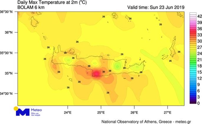 Κυριακή σήμερα στην Κρήτη: Πού επεκτείνεται αύριο ο καύσωνας