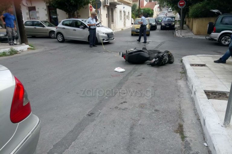 Τροχαίο σε επικίνδυνη διασταύρωση των Χανίων (φωτο)