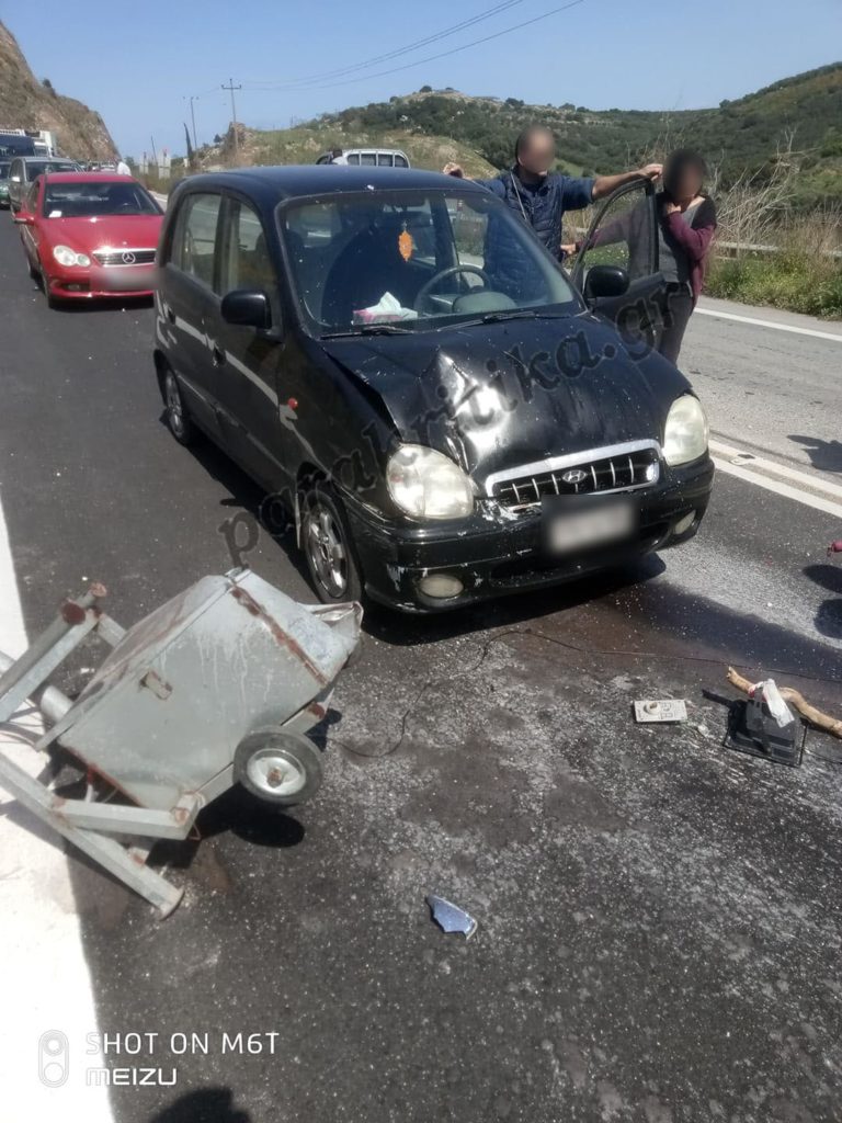 Χανιά: Απίστευτο τροχαίο στην εθνική οδό (φωτο)