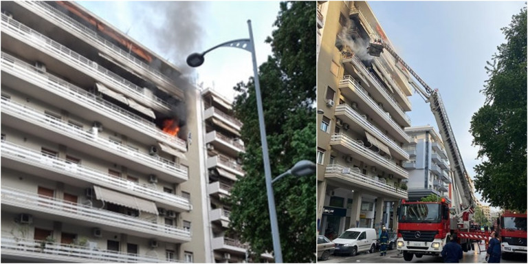 Τραγωδία: Νεκρός ηλικιωμένος από φωτιά σε διαμέρισμα (φωτο + video)