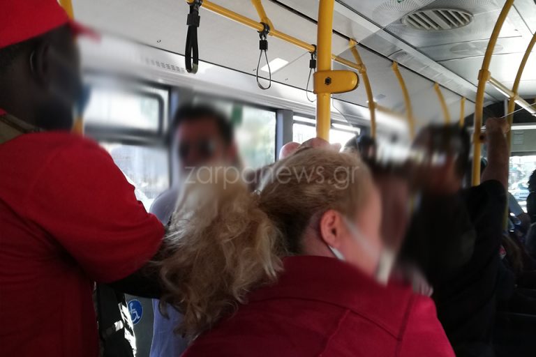 Χανιά: Αποκαλυπτικές εικόνες από το… στοίβαγμα επιβατών σε λεωφορείο (φωτο)