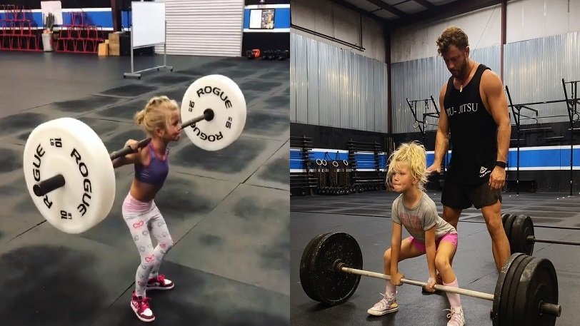 7χρονης που κάνει squats με 20kg και deadlift με 40 - Κράζουν την μητέρα (video)