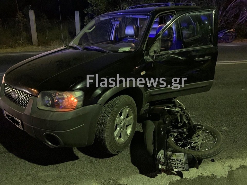 Χανιά: Τροχαίο ατύχημα με μοτοσυκλέτα - Στο Νοσοκομείο ένας νεαρός άνδρας (φωτο)