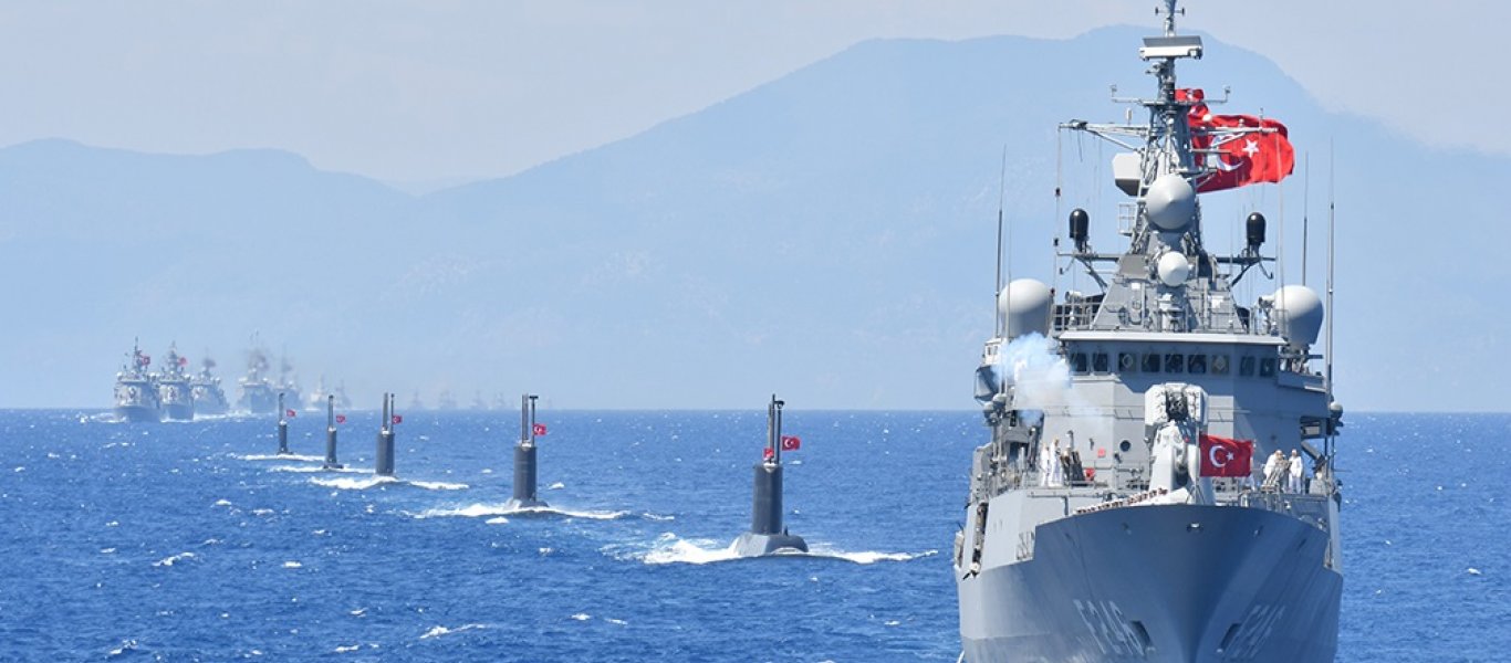 Μήνυμα του τουρκικού πολεμικού ναυτικού ότι… κάνει κουμάντο στο Αιγαίο και στη ανατολική Μεσόγειο!