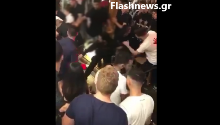 Κρήτη: Σύρραξη σε μπαρ - Μετετράπη σε «πεδίο μάχης» (video)