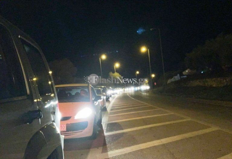 Χανιά: Μποτιλιάρισμα χιλιομέτρων στην εθνική οδό (φωτο)
