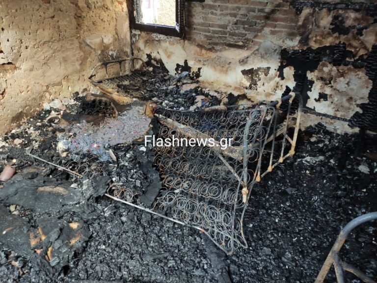 Χανιά: Παραλίγο τραγωδία - Από θαύμα σώθηκαν κάτοικοι οικήματος που κάηκε (φωτο)