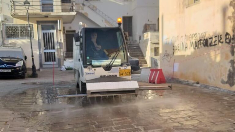 Χανιά: Καθαρισμός και απολύμανση στην περιοχή της Σπλάντζιας