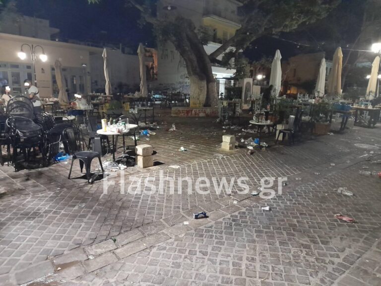 Χανιά: Τραγικές καταστάσεις με τα νυχτερινά πάρτι σε πλατεία (φωτό)
