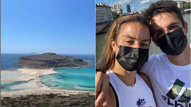 Χανιά: Η Σάκκαρη και ο Μητσοτάκης παίζουν ρακέτες σε μαγική παραλία (video)