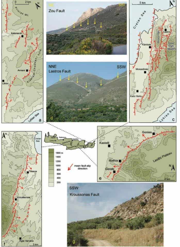 Αυτή είναι η σεισμικότητα της Κρήτης - Τα γνωστά ρήγματα στην ξηρά και στη θάλασσα (φωτο)