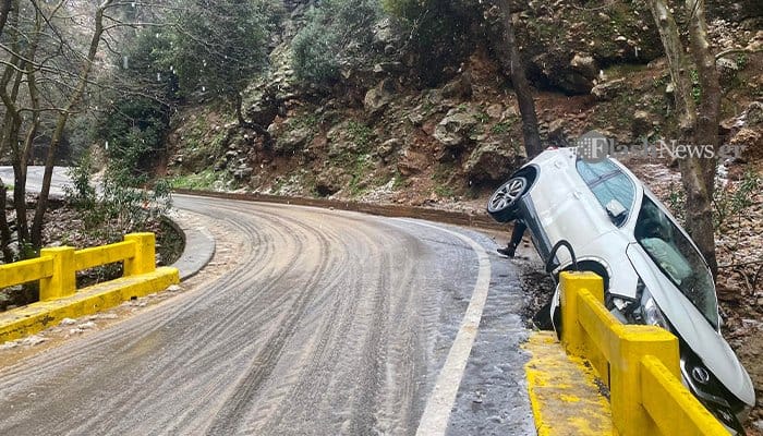 Χανιά: Τροχαίο με τραυματισμό στο φαράγγι του Θερίσου - Στο νοσοκομείο ένας άντρας (φωτο)