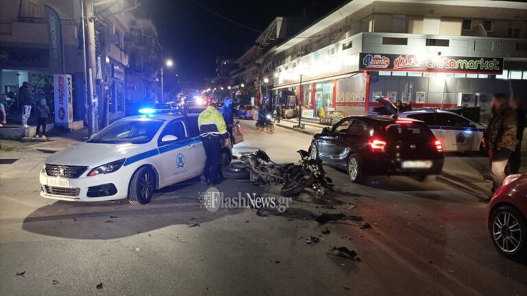 Χανιά: Σοβαρό τροχαίο στην πόλη - Τραυματίστηκε αστυνομικός της ΔΙ.ΑΣ. (φωτο)