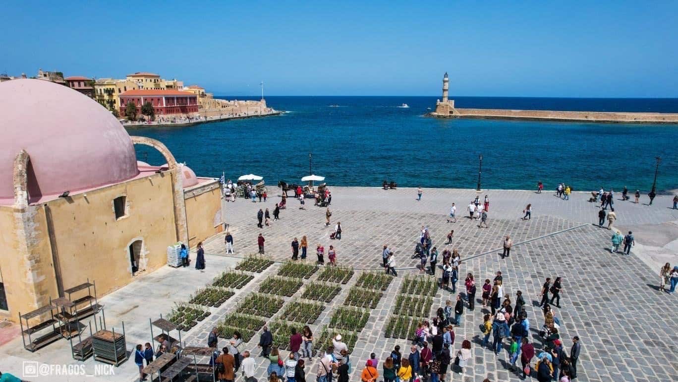 Χανιά: Χιλιάδες γιασεμιά για τους πολίτες μοιράστηκαν στο Ενετικό λιμάνι