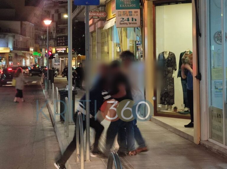 Χανιά: Άγρια συμπλοκή και πολύ ξύλο στο κέντρο της πόλης (φωτο)