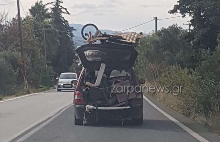 Χανιά: Τίποτ’ άλλο; Οδηγός πάει… βόλτα όλη του την «προίκα» (φωτο)