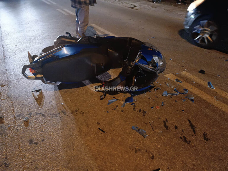 Χανιά: Στο νοσοκομείο νεαρός οδηγός μηχανής μετά από τροχαίο (φωτο)