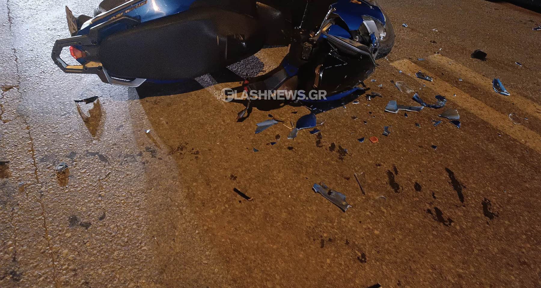 Χανιά: Στο νοσοκομείο νεαρός οδηγός μηχανής μετά από τροχαίο (φωτο)