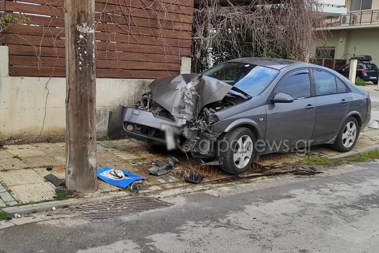 Χανιά: Στο νοσοκομείο νεαρός οδηγός - Έπεσε πάνω σε στύλο της ΔΕΗ (φωτο)