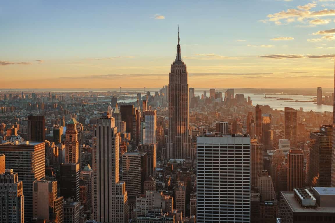 USA, New York State, New York City, View of Empire State Building at Manhattan