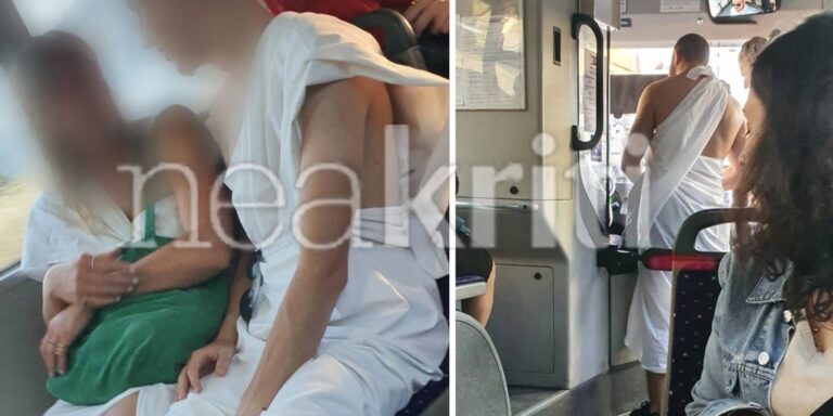 Τι άλλο θα δούμε στην Κρήτη: Ντύθηκαν αρχαίοι Έλληνες και μπήκαν στο λεωφορείο του ΚΤΕΛ (video)