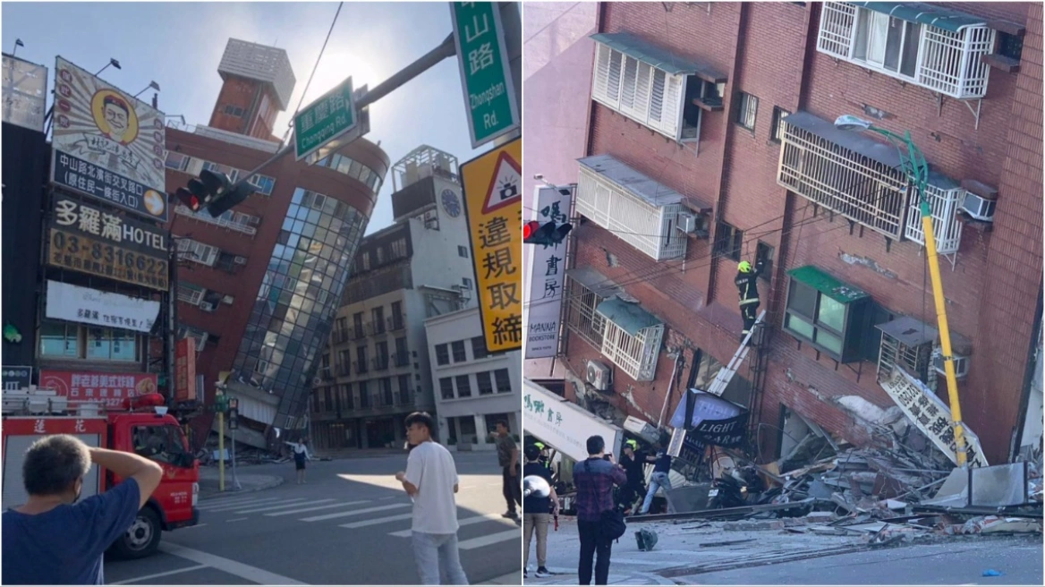Σεισμός 7,5 Ρίχτερ στην Ταϊβάν: 4 νεκροί και 50 τραυματίες - Τουλάχιστον 26 τα κτήρια που έγειραν ή κατέρρευσαν