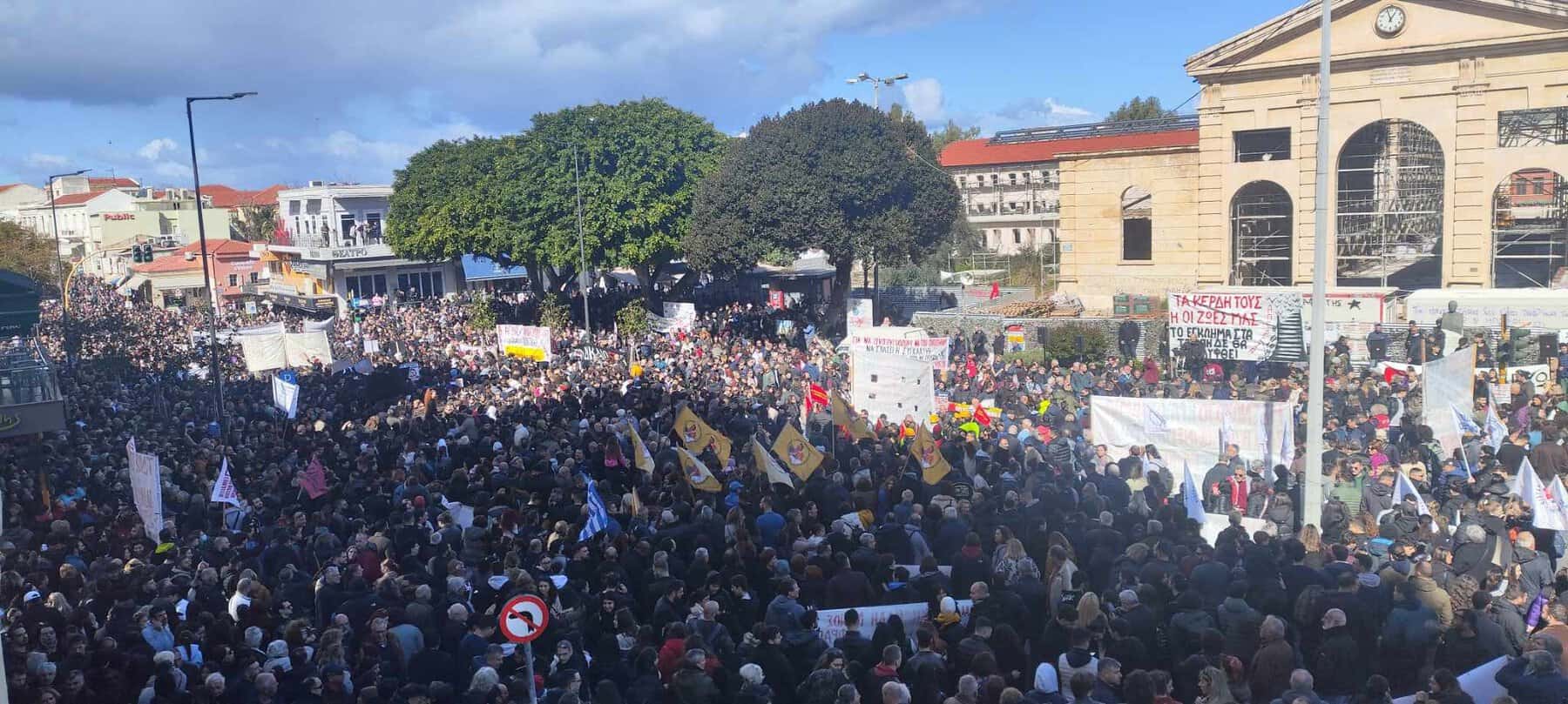 Νέα διαδήλωση την Τετάρτη για τα Τέμπη στα Χανιά και σε όλη την Ελλάδα