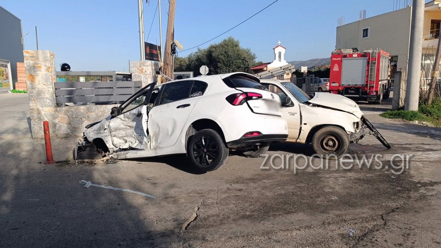 Χανιά: Δύο τροχαία με εγκλωβισμό ταυτόχρονα - Στο Nοσοκομείο τρία άτομα (φωτο)