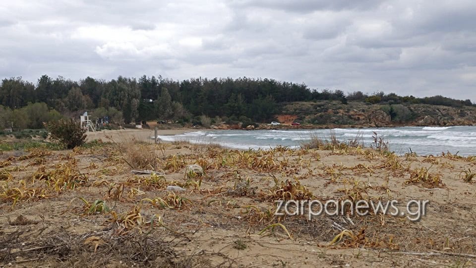 Χανιά: Εικόνες καταστροφής πάνω στην παραλία της Χρυσής Ακτής (φωτο)
