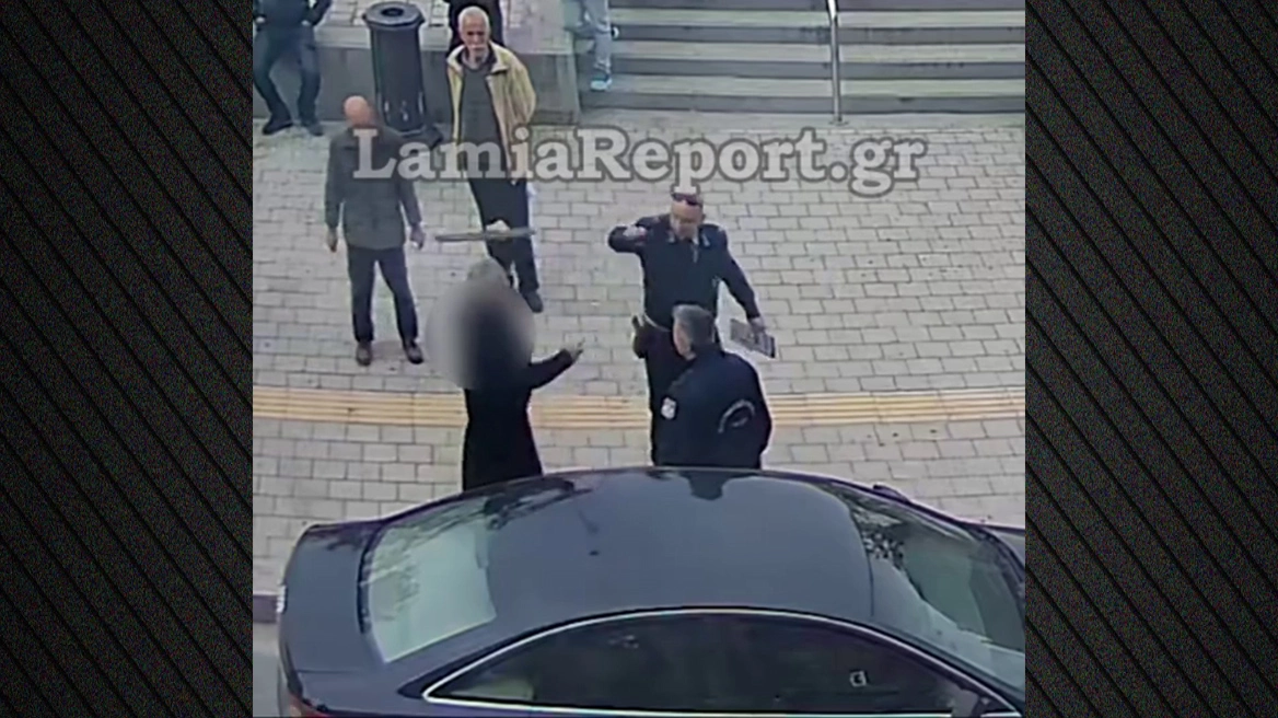 Αρχιμανδρίτης πάρκαρε σε διάβαση πεζών και έπιασε από τον λαιμό αστυνομικό που του πήρε τις πινακίδες (video)