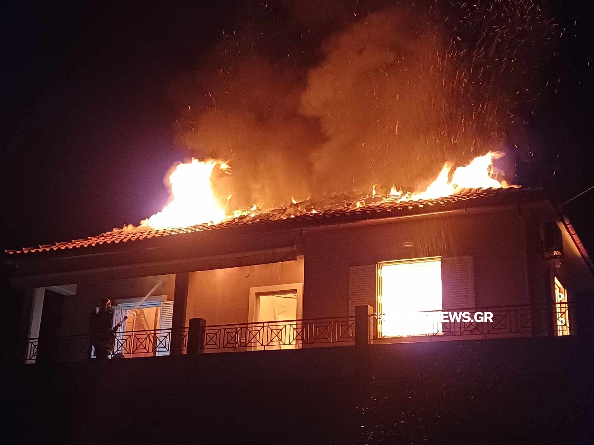 Παρανάλωμα του πυρός σπίτι στα Χανιά (φωτο)