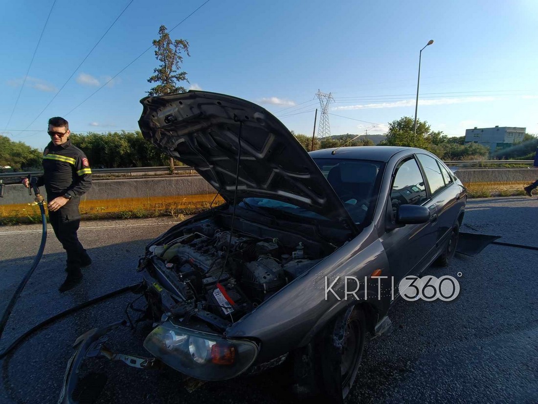 Χανιά: Τροχαίο ατύχημα το πρωί στην εθνική (φωτο) - Ένα άτομο στο νοσοκομείο