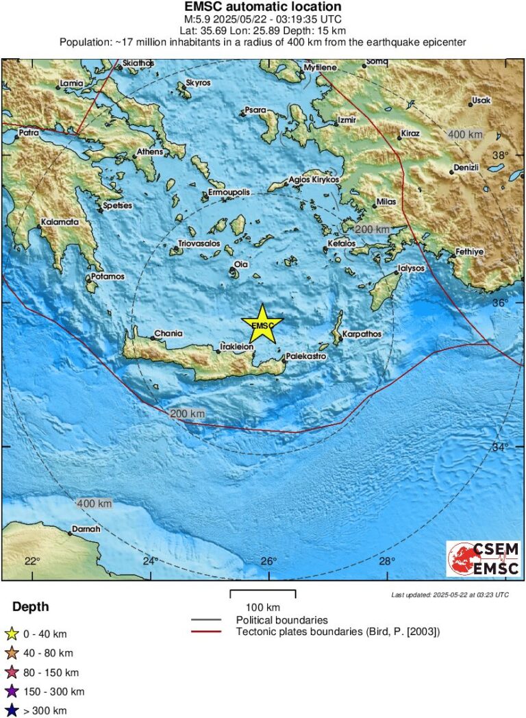 Ολόκληρη η Κρήτη ταρακουνήθηκε από ισχυρό σεισμό