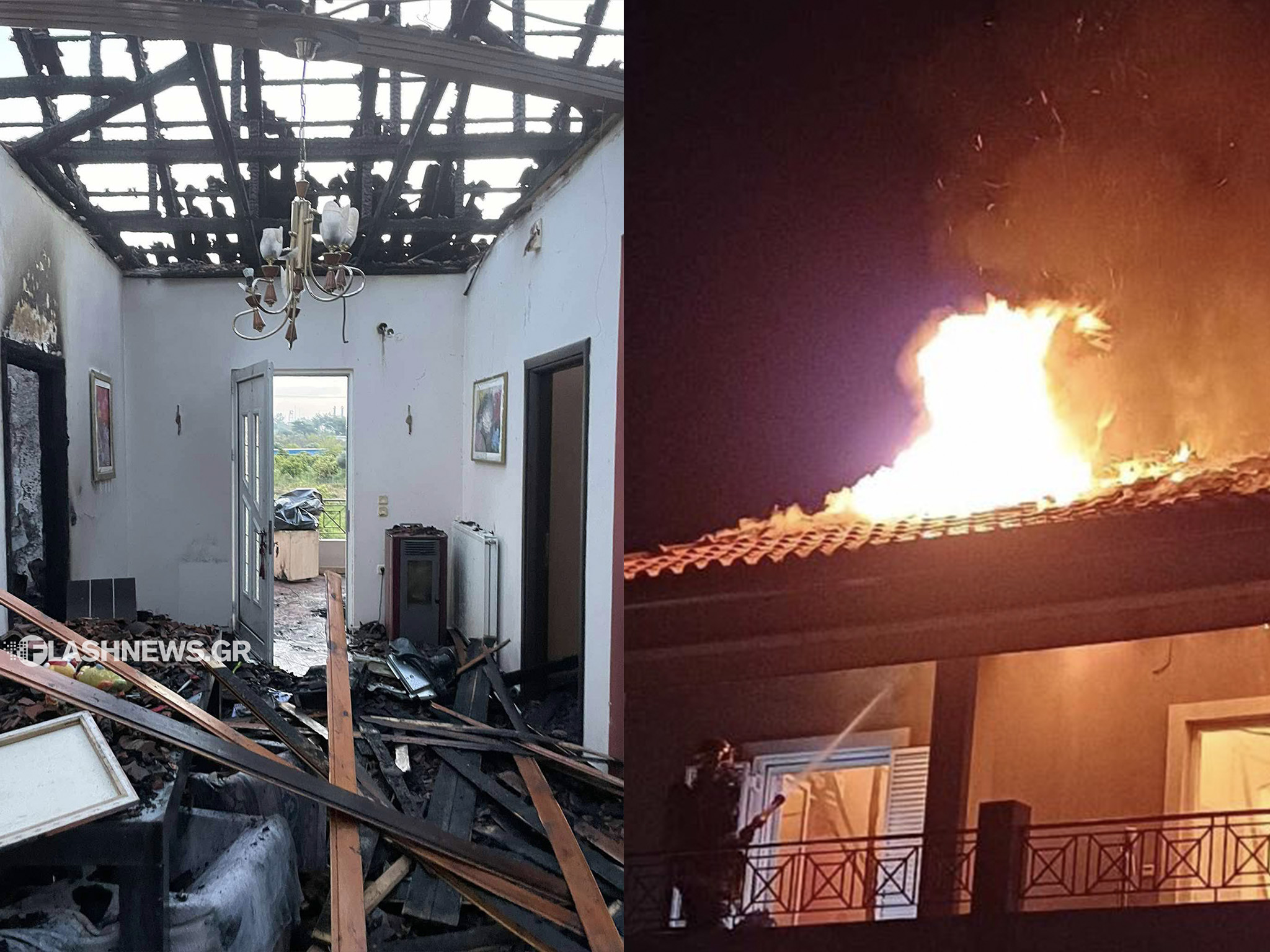 Χανιά: Έχασαν τους κόπους μιας ζωής μέσα σε λίγα λεπτά - Έκκληση βοήθειας από την οικογένεια που έχασε το σπίτι της σε φωτιά