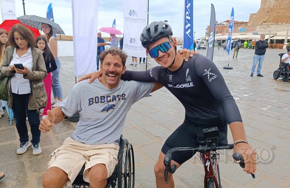 Χανιά: Ο Νίκος Παπαγγελής ξεκίνησε από το Ενετικό λιμάνι τον μεγάλο αγώνα – Διασχίζει την Κρήτη για τα παιδιά που δίνουν τον πιο σημαντικό αγώνα (φωτο)