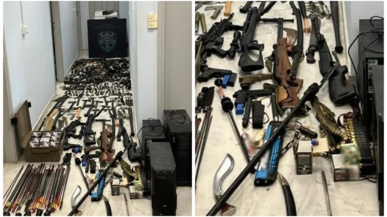 Χανιά: «Οπλοστάσιο» σε σπίτι 42χρονου - Υποκινούσε βία κατά των αστυνομικών μέσω tik tok - Βαλλίστρες, τόξα, τσεκούρια και όπλα στην κατοχή του!
