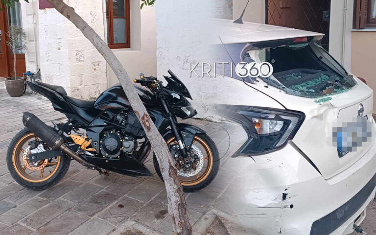 Χανιά: Τροχαίο στη Μίνωος – Στο νοσοκομείο οδηγός μηχανής