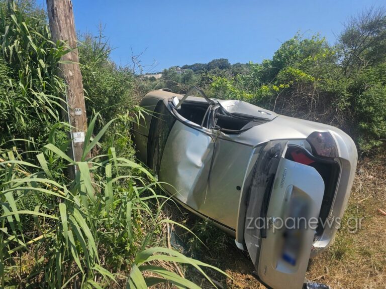 Χανιά: Σοβαρό τροχαίο με εγκλωβισμό - Αυτοκίνητο έφυγε από τον δρόμο (φωτο)