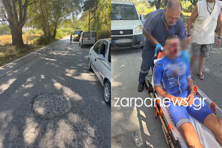 Χανιά: Σοκαριστικός τραυματισμός του Χανιώτη πρωταθλητή ποδηλασίας Γιάννη Ζεντέλη – Έπεσε σε λακούβα στον δρόμο της Αγιάς (φωτο)