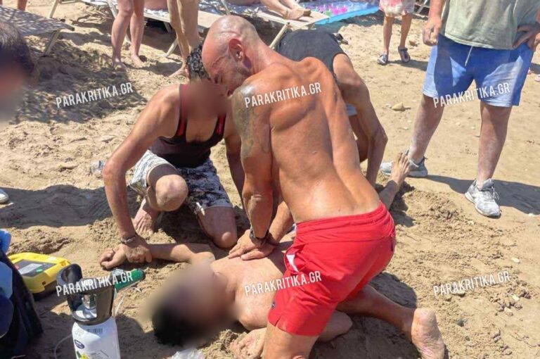 Χανιά: Ναυαγοσώστης επανέφερε δύο φορές στη ζωή 20χρονο στη Νέα Χώρα! (φωτο)