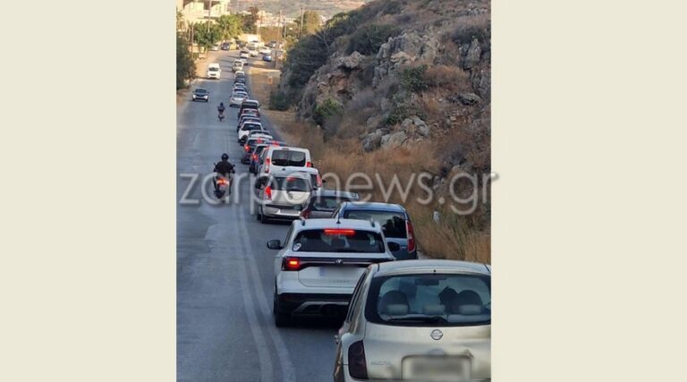 Χανιά: 40 λεπτά για 4 χιλιόμετρα και όχι με τα πόδια… Κυκλοφοριακό μπάχαλο από το λιμάνι της Κισάμου προς την έξοδο για Καστέλι (φωτο)