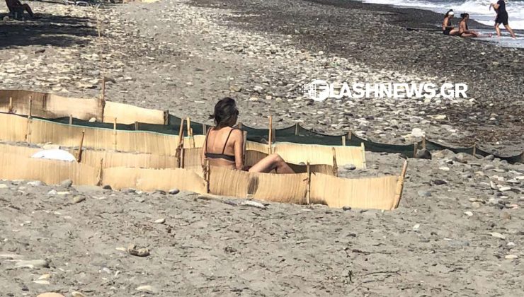Χανιά: Το είδαμε και αυτό! Λουόμενη έκανε ηλιοθεραπεία μέσα σε προστατευμένο χώρο για χελώνες (φωτο)