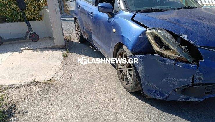 Χανιά: Έριξε το αυτοκίνητο σε τοιχίο για να σωθεί ανήλικος με πατίνι (φωτο)