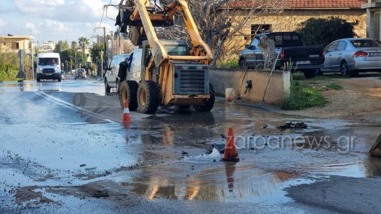 Μεγάλη βλάβη σε αγωγό της ΔΕΥΑΧ: Χωρίς νερό Μεγάλα Χωράφια, Άπτερα, Καλάμι και περιοχές της Σούδας