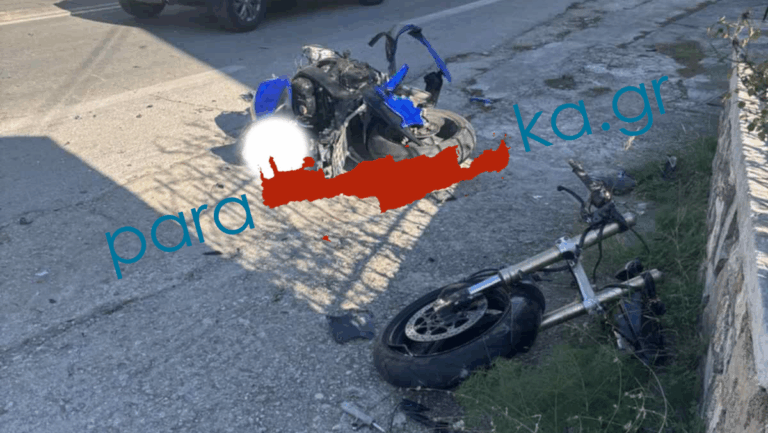 Χανιά: Τραυματίστηκε μοτοσικλετιστής σε τροχαίο έξω από τη Λέσχη Αξιωματικών του ΠΒΚ (φωτο)