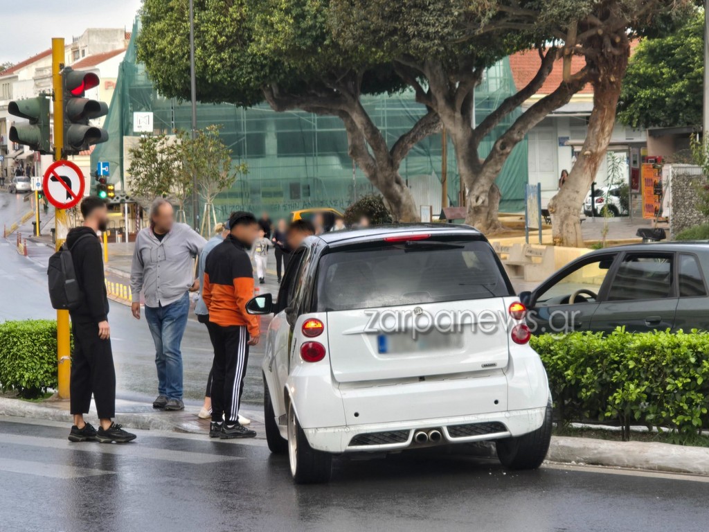 Τροχαίο στο κέντρο των Χανίων – Μπήκε ανάποδα και κατέληξε στη διαχωριστική νησίδα (φωτο)